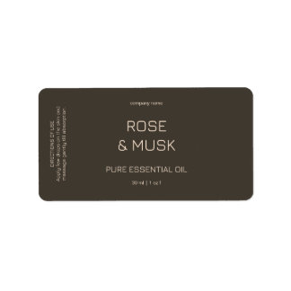 Etiquetas de aceite esenciales minimalistas / Bote