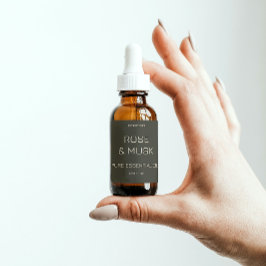 Etiquetas de aceite esenciales minimalistas / Bote