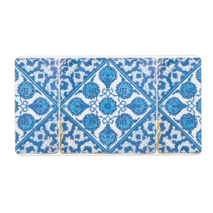 Etiquetas de Aciano Delft Blanco Azul