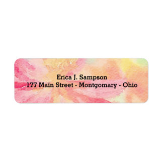 Etiquetas de Acuarela Floral Rosa Personalizables