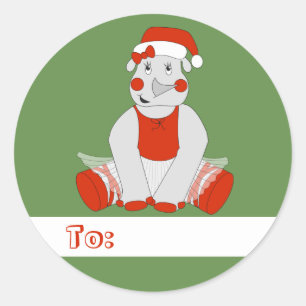 Etiquetas de adhesivos redondos clásicos de Navida