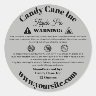Etiquetas de advertencia de velas personalizadas P