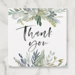 Etiquetas de agradecimiento de hojas de follaje ve