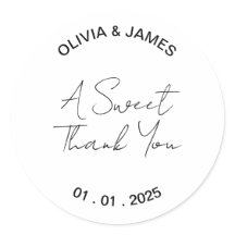 Etiquetas de agradecimiento dulces con letra a man