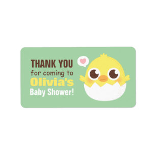 Etiquetas de agradecimiento para baby shower de po