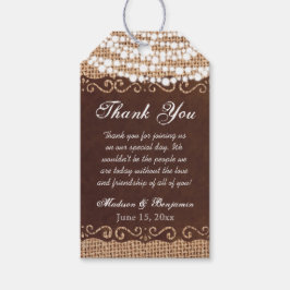 Etiquetas de agradecimiento para boda Luces Rústic