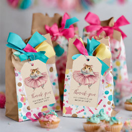 Etiquetas de agradecimiento para cumpleaños de niñ