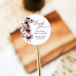 Etiquetas de agradecimiento para ducha de flores r