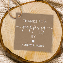 Etiquetas de agradecimiento por pasar por Wedding