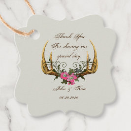 Etiquetas de agradecimiento rosado de los vendedor