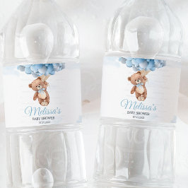 Etiquetas de agua de Teddy Bear Baby Shower