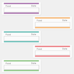 Etiquetas de alimentos para organización de cocina