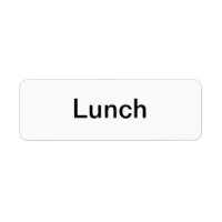 Etiquetas de almuerzo