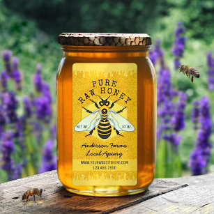 Etiquetas de Apiario de la miel de abeja   Honeyco