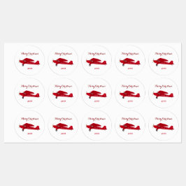 Etiquetas de avión de Navidades de productos viníc