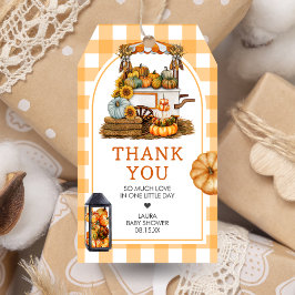 Etiquetas de Baby Shower de calabaza de cultivo lo