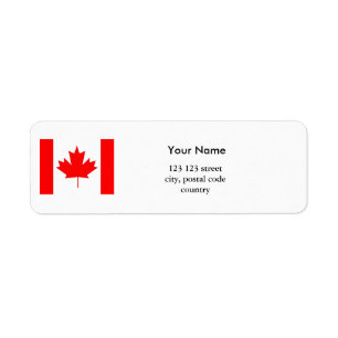 Etiquetas de bandera de Canadá, haga sus propias e