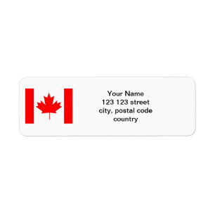 Etiquetas de bandera de Canadá, haga sus propias e