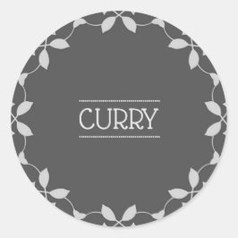 Etiquetas de barra de especias de curry