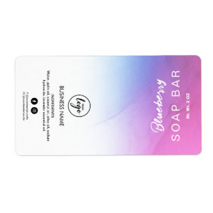 Etiquetas de barra de jabón púrpura Ombre Ink Past