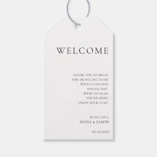 Etiquetas de bienvenida Minimalistas y modernas pa