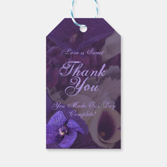 Etiquetas de Boda floral imperial (Reverso)