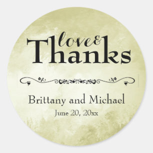 Etiquetas de boda personalizadas Gold con texto ne