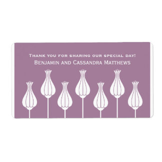 Etiquetas de bodas florales Art Deco, Lavender