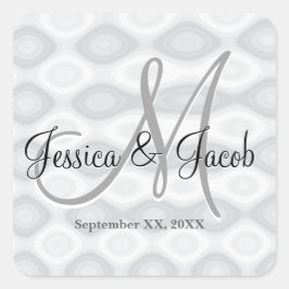 Etiquetas de bodas monogramadas personalizadas