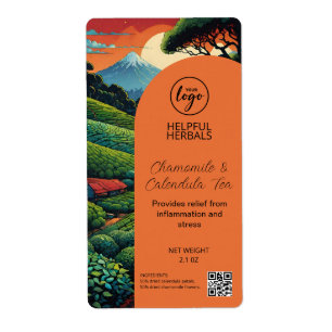 Etiquetas de bolsitas de productos de té de hierba