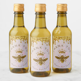 Etiquetas de botella con diseño de abeja reina