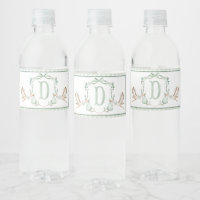 Etiquetas de botella de agua de Baby Shower Green