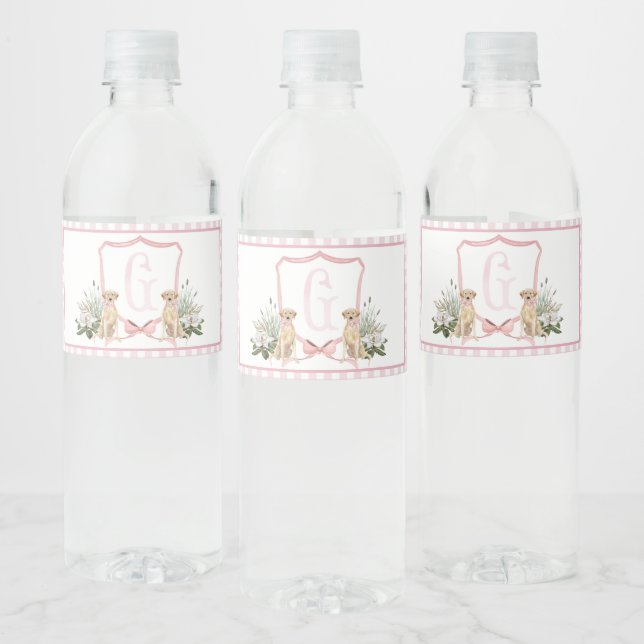 Etiquetas de botella de agua de Baby Shower para p (Botellas)
