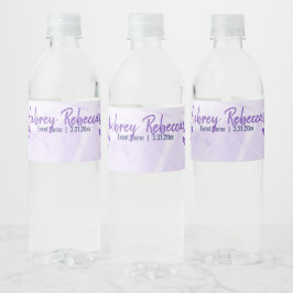 Etiquetas de Botella de Agua de Libélula Morada Es