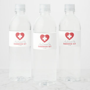Etiquetas de botella de agua del kit de resaca con