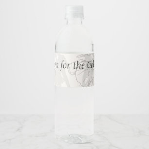 Etiquetas de botella de agua florales de arte de l