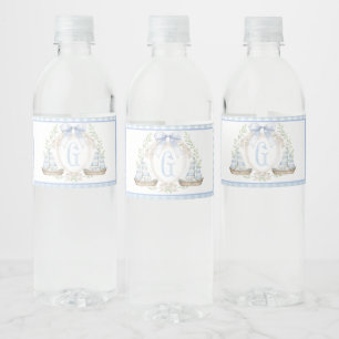 Etiquetas de botella de agua para baby shower de v