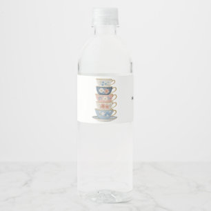Etiquetas de botella de agua para desayuno nupcial