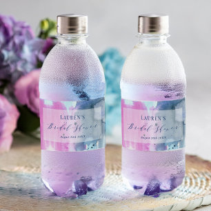 Etiquetas de botella de agua para ducha de novia d