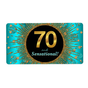 Etiquetas de botella de agua para el 70 cumpleaños