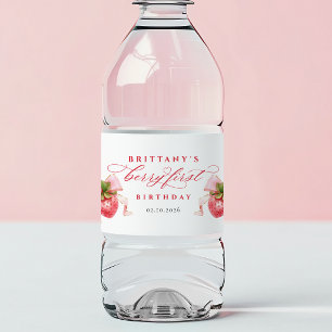 Etiquetas de botella de agua para primer cumpleaño