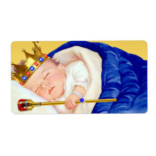 Etiquetas de botella de agua Royal Prince Baby Sho
