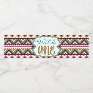 Etiquetas de botella de agua Wild One