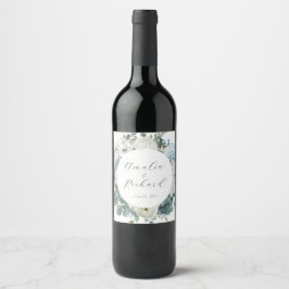 Etiquetas de botella de boda personalizadas con di