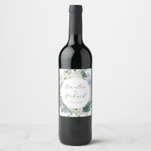 Etiquetas de botella de boda personalizadas con di
