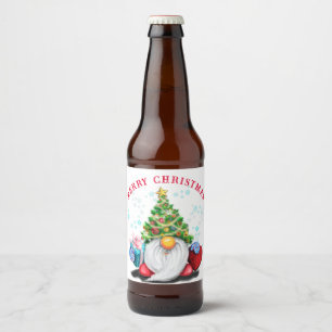 Etiquetas de Botella de Navidad Gnome