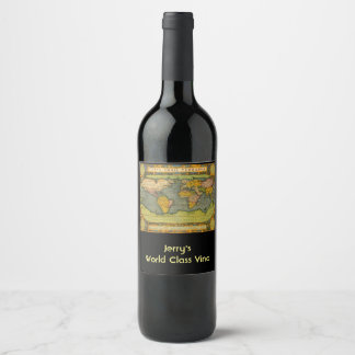 Etiquetas de botella de vino de clase mundial pers