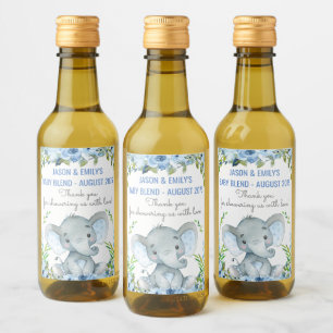 Etiquetas de botella de vino mini para baby shower