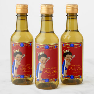 Etiquetas de botella de vino Prince Mini Rojo Azul