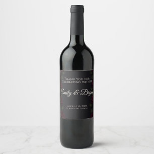 Etiquetas de botella de vino Rosa de terciopelo